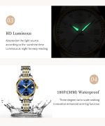 OLEVS Automatic Watches for Women Classic Diamond Ladies Self-Winding Wrist Watch Gold Stainless Steel Date Day Female Watch Gift - Image 6